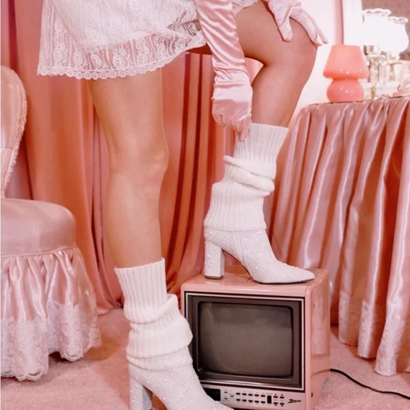 CADY IVORY WHITE BOOTS - Picture 6 of 12